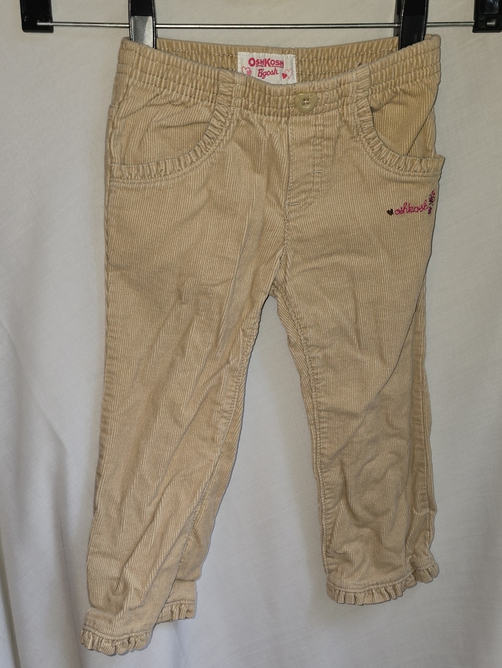 OshKosh B'gosh Tan Corduroy Girls' Ruffle Hem Pants